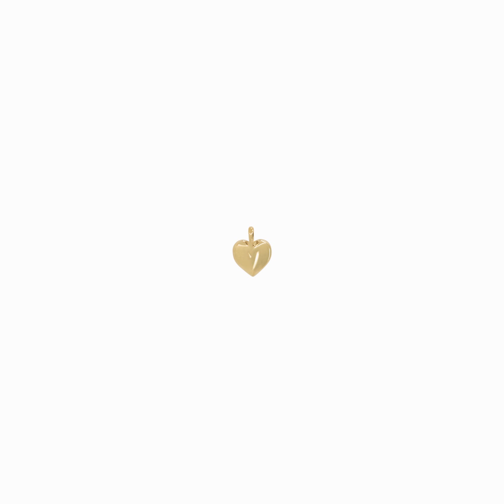 Full Heart Charm 14K Solid Gold