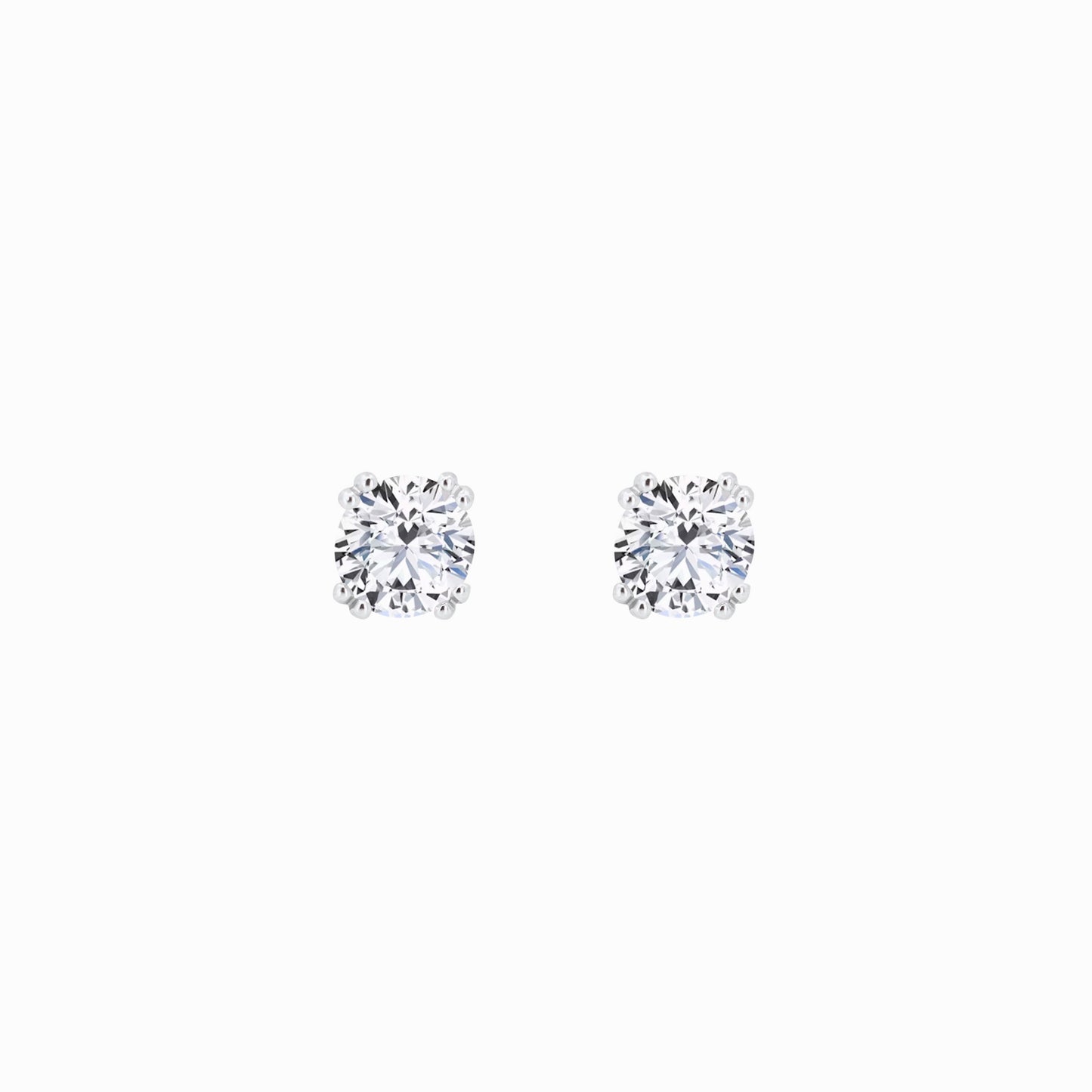 Lab Diamond Round Solitaire Stud Earrings (1 ct. tw.)