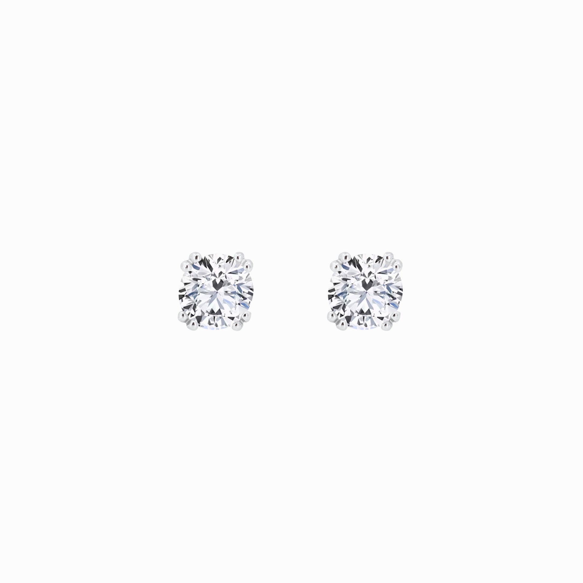 Lab Diamond Round Solitaire Stud Earrings (1 ct. tw.)