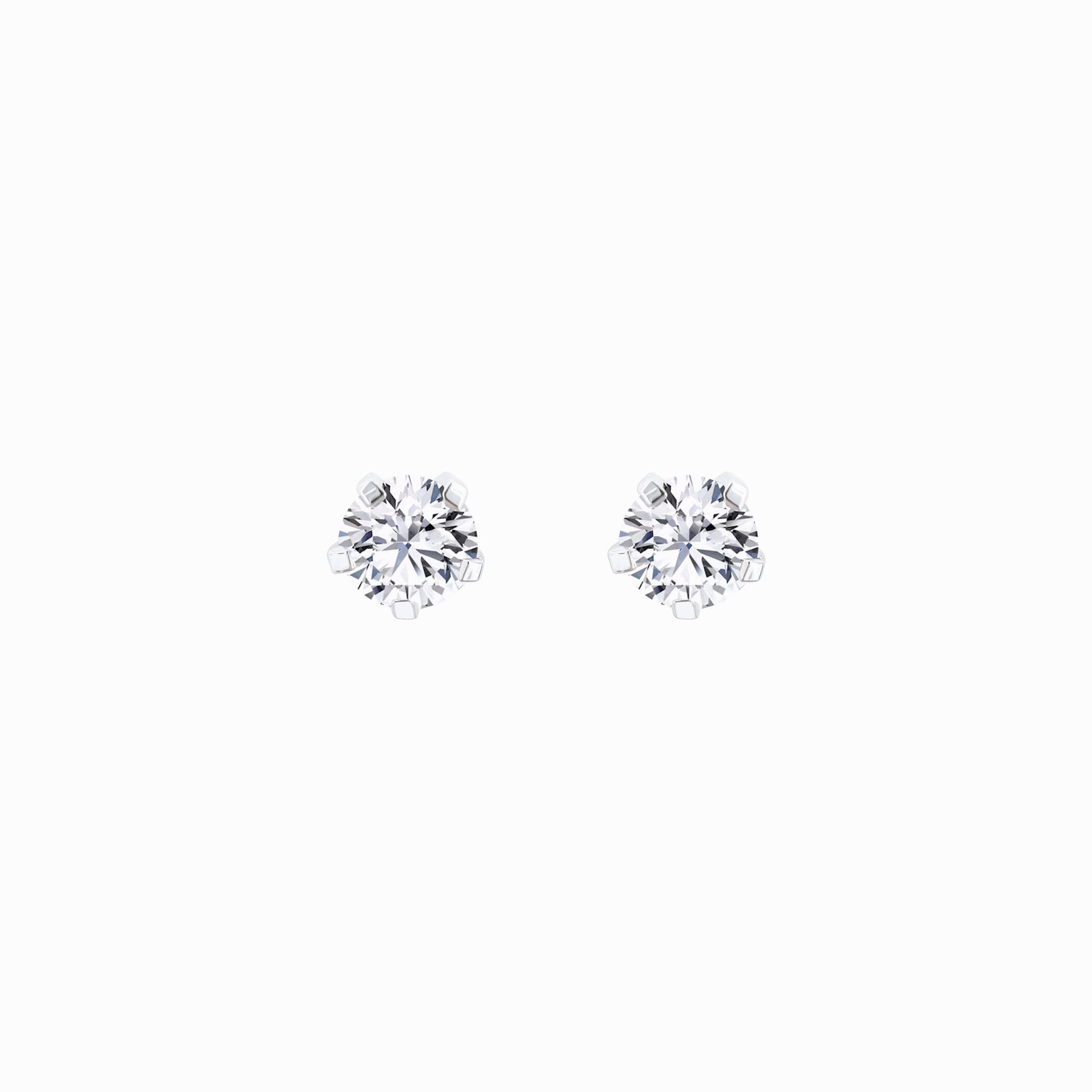 Lab Diamond Round Solitaire Stud Earrings 10K White Gold (1.13 ct. tw.)