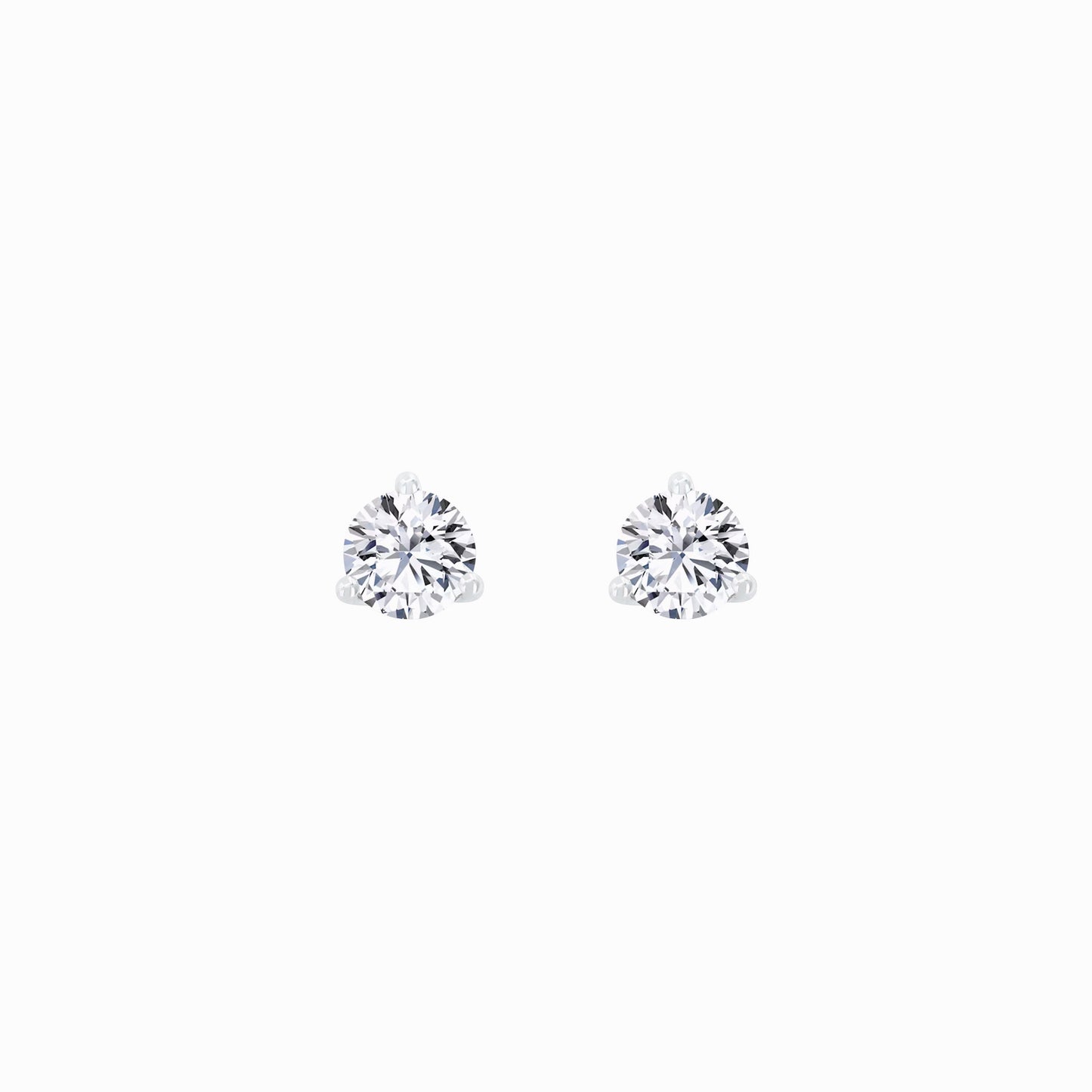 Lab Diamond Round Solitaire Stud Earrings (0.48 ct. tw.)