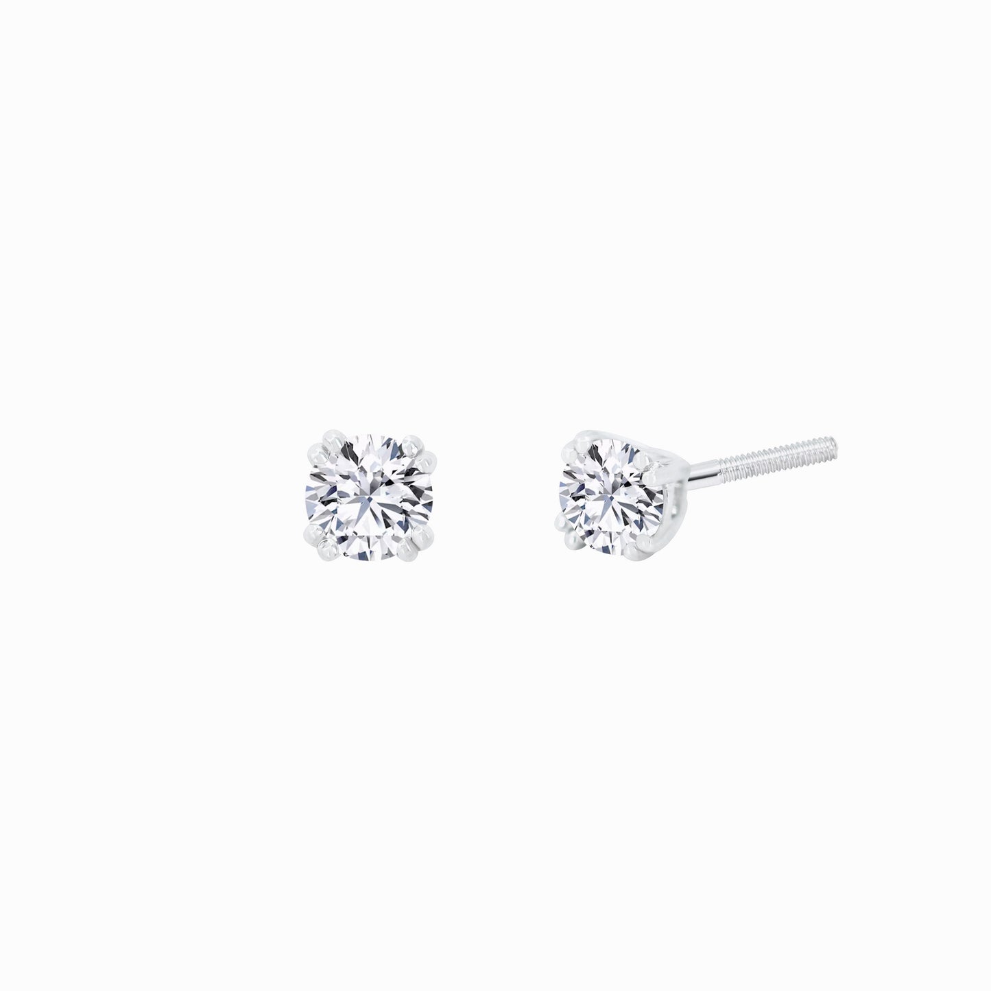 Lab Diamond Round Solitaire Stud Earrings (0.51 ct. tw.)