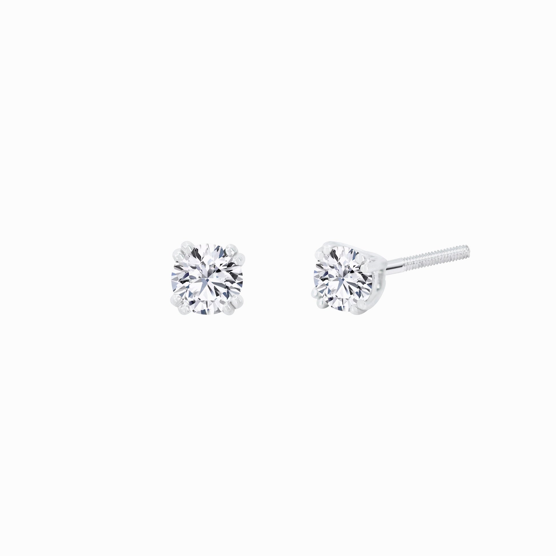 Lab Diamond Round Solitaire Stud Earrings (0.51 ct. tw.)