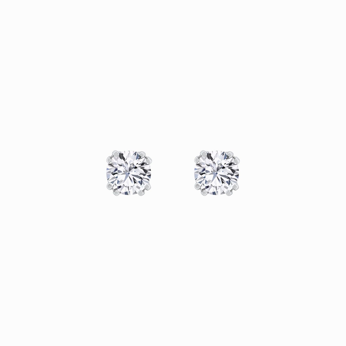 Lab Diamond Round Solitaire Stud Earrings 10K Gold (1.03ct. tw.)