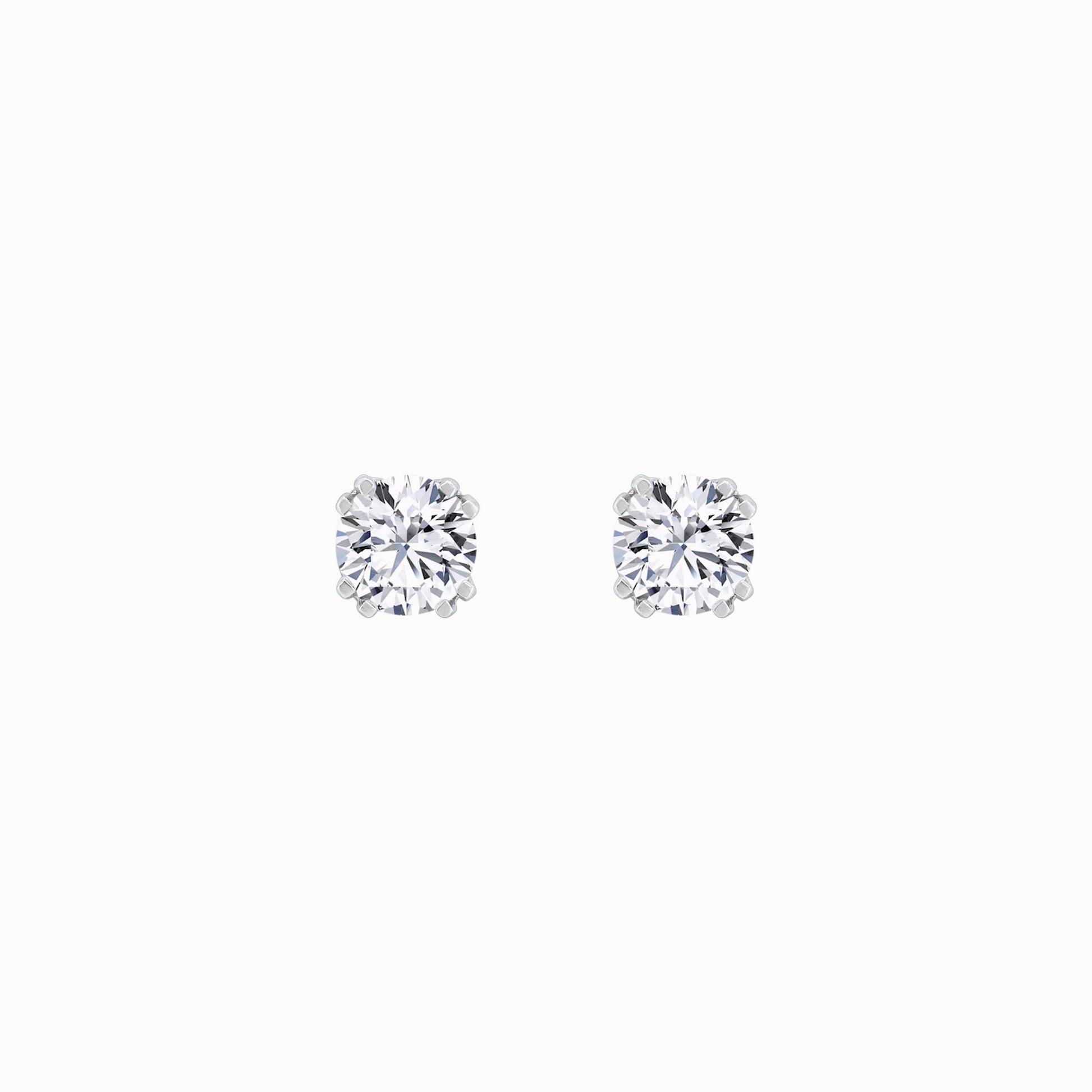 Lab Diamond Round Solitaire Stud Earrings 10K Gold (1.03ct. tw.)