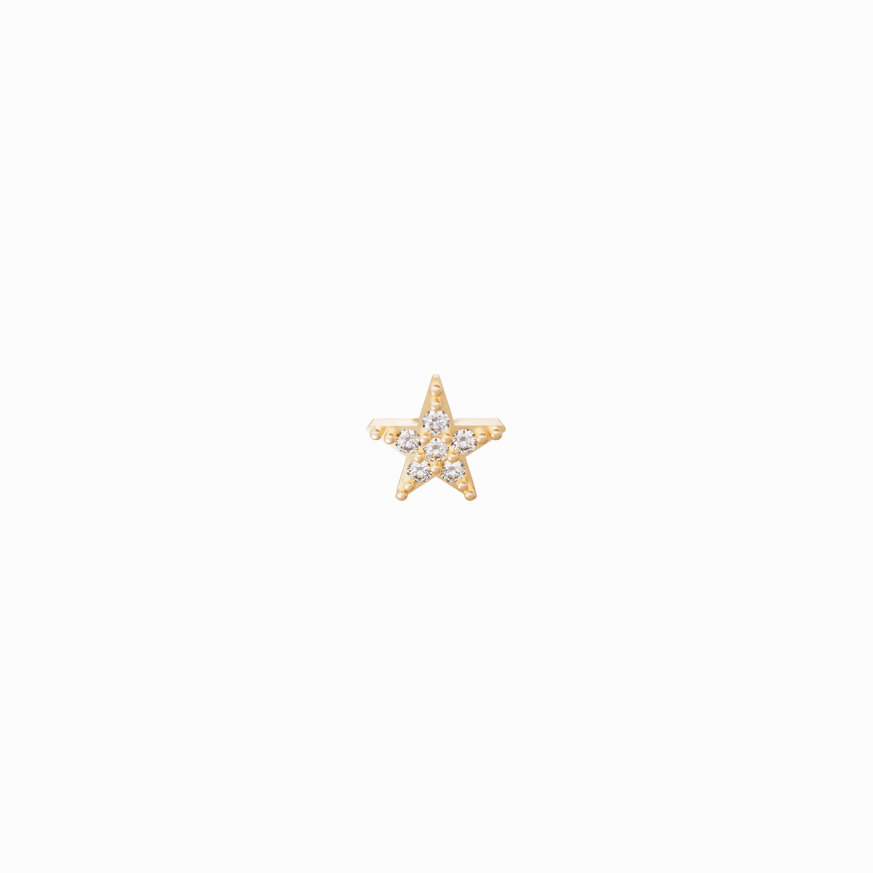 Star Pavé Lab Diamond Stud Earrings 14K Gold