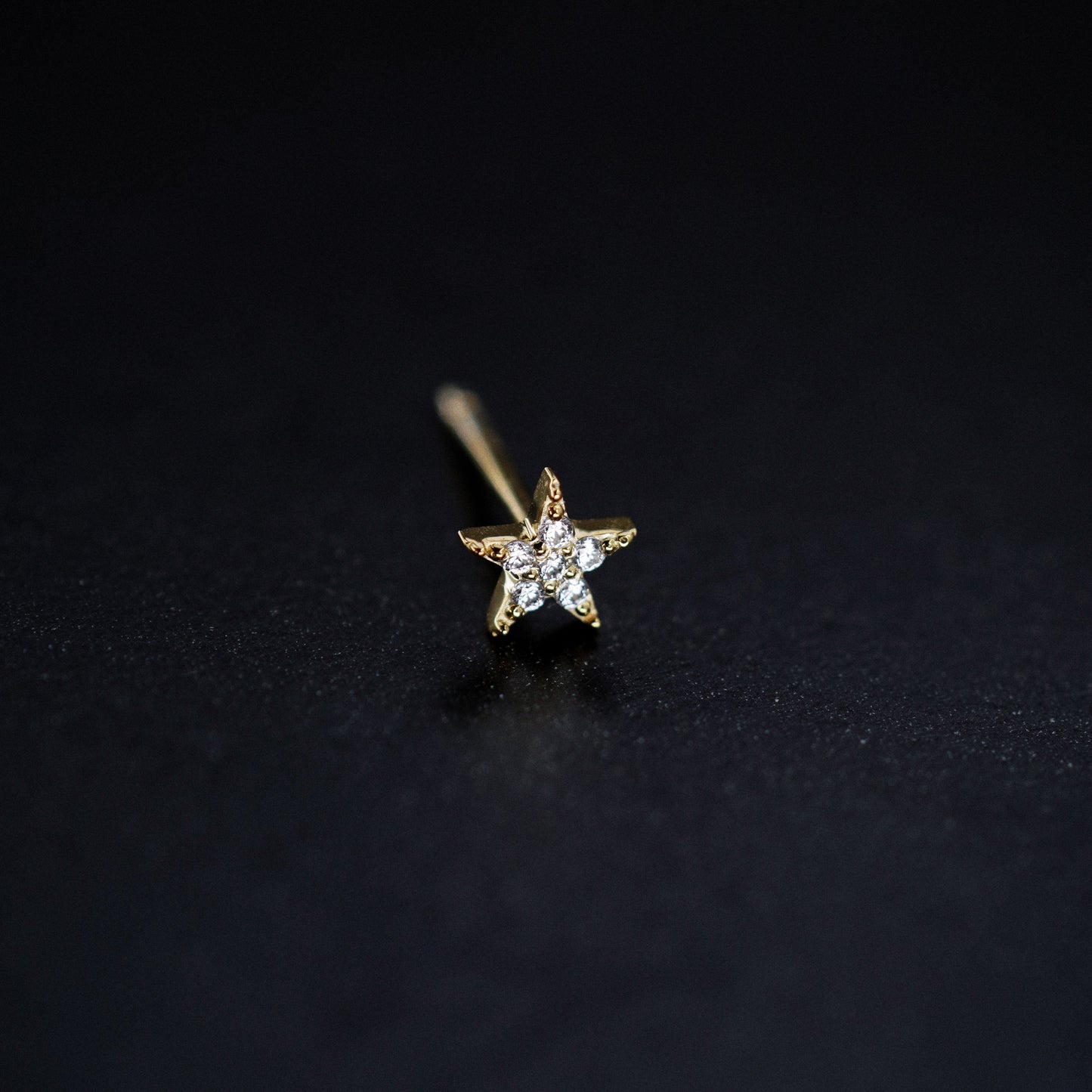 Star Pavé Lab Diamond Stud Earrings 14K Gold