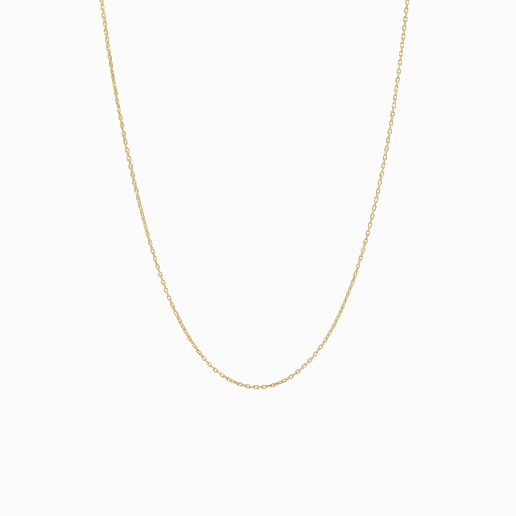 10K Solid Gold Cable Chain Necklace
