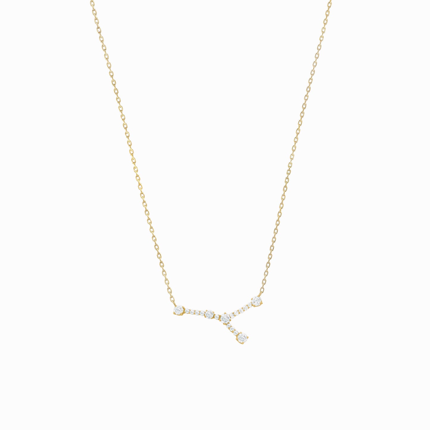 Cancer Constellation Pavé Lab Diamond Necklace 14K Solid Gold