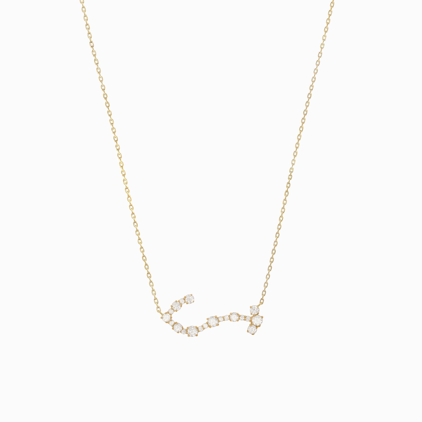 Scorpio Constellation Pavé Diamond Necklace 14K Solid Gold