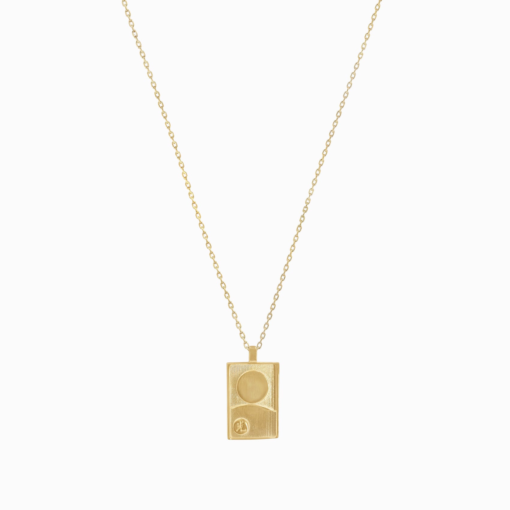 Korean Go-Stop Card Game Ogwang August Pendant Necklace 14K Solid Gold 오광 공산