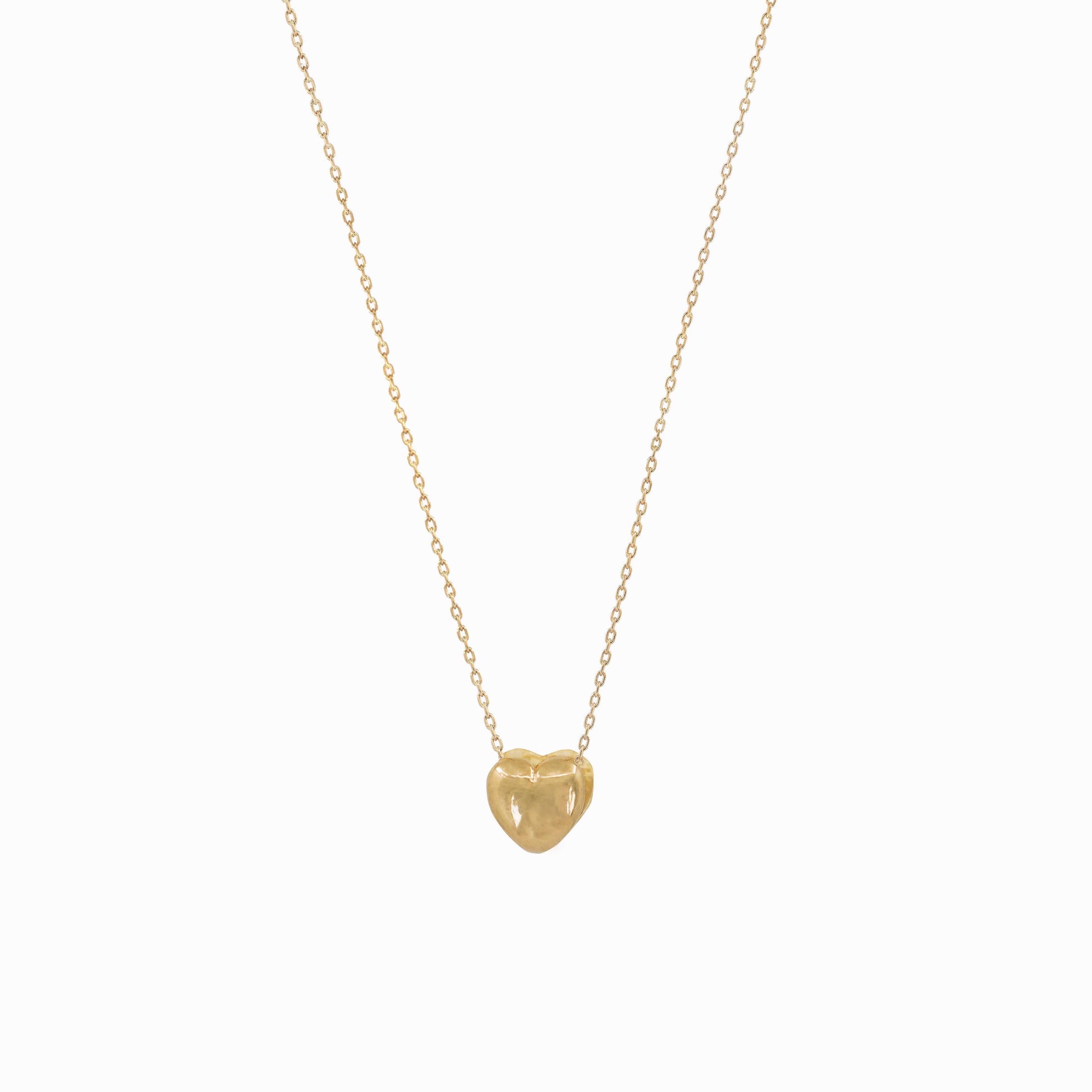 Eclipse Heart Gold Necklace 14K Gold
