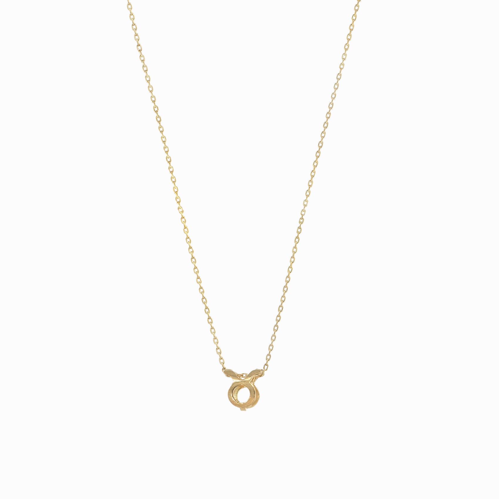 Eclipse Taurus Zodiac Gold Necklace 14K Solid Gold