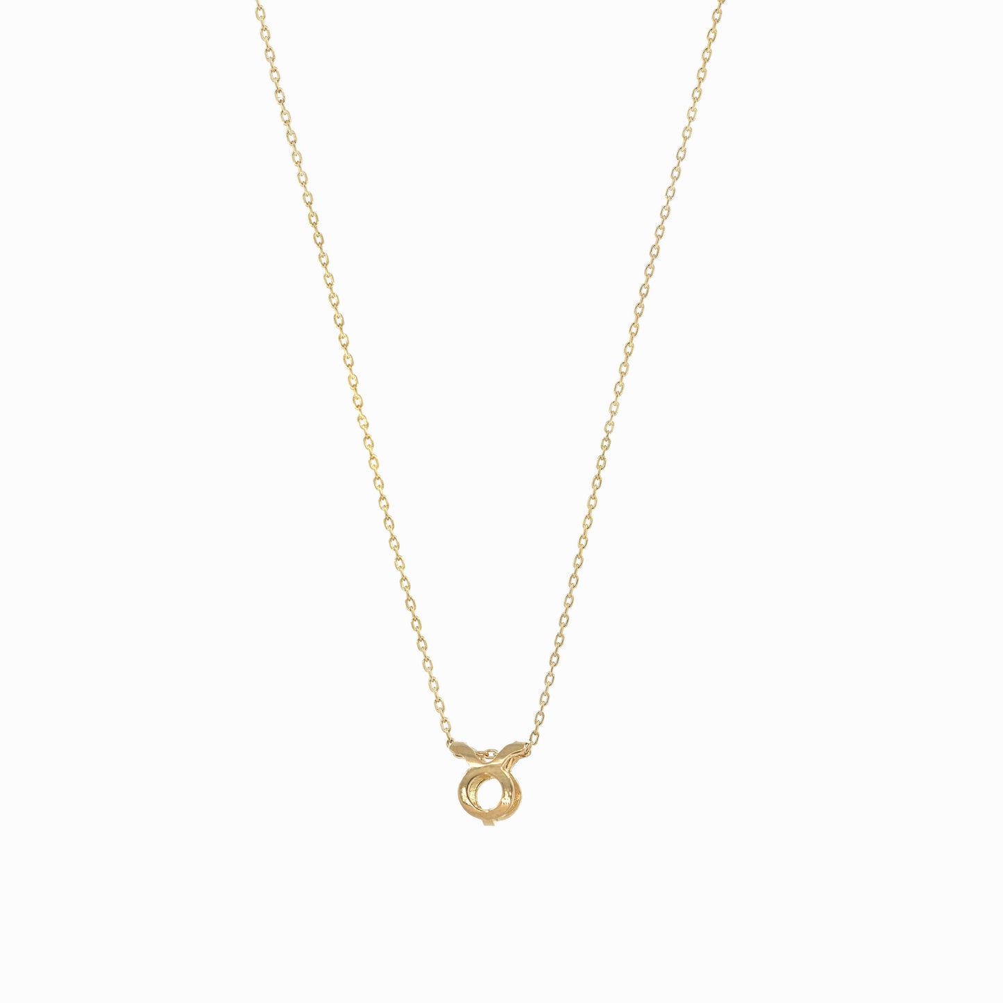 Eclipse Taurus Zodiac Gold Necklace 14K Solid Gold