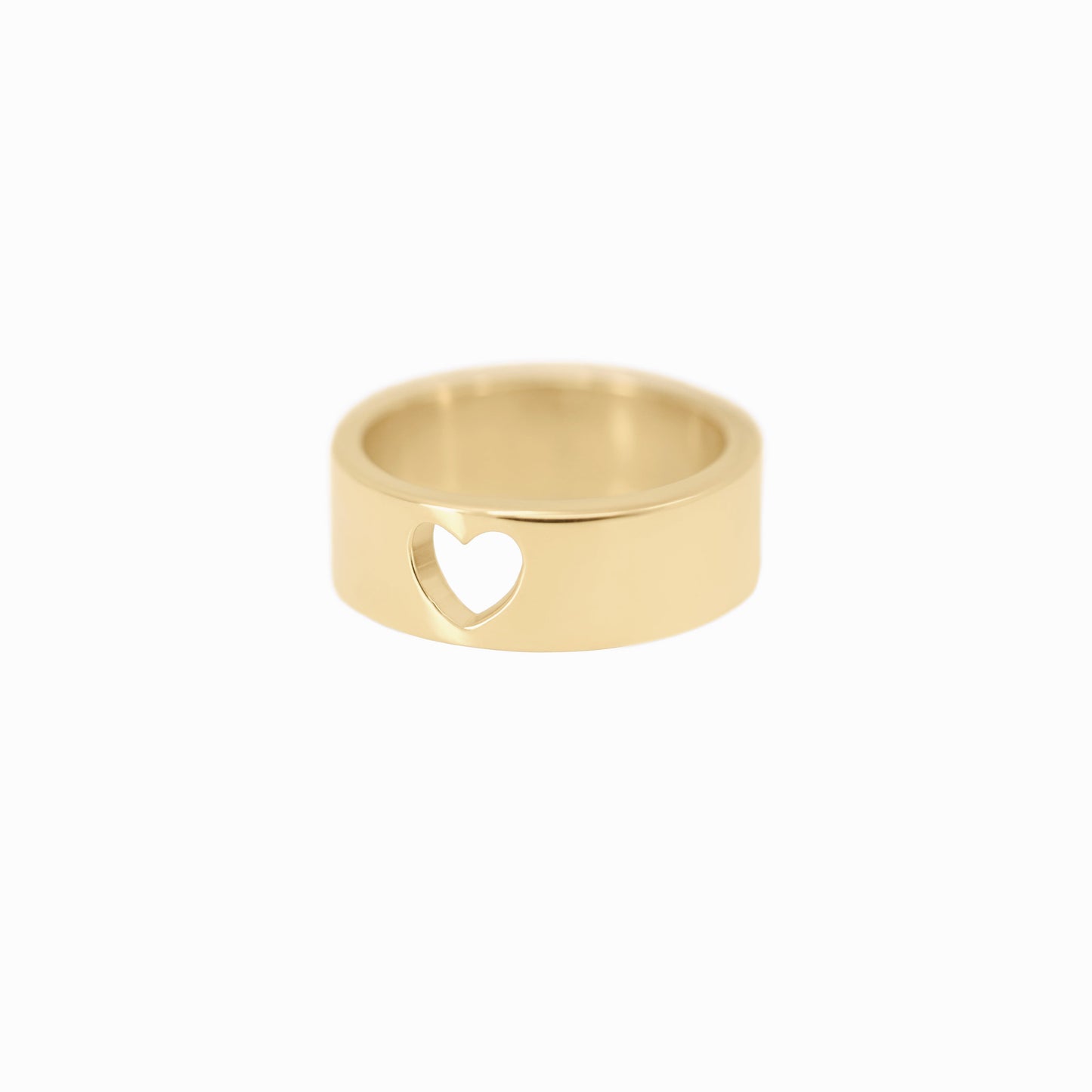 Heart Cut Out Ring 14K Solid Gold