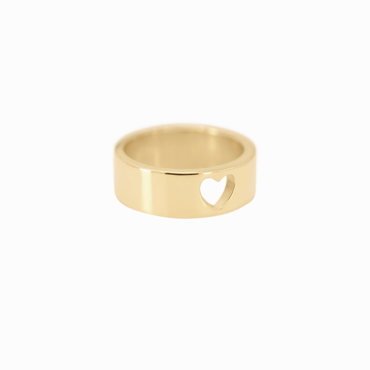 Heart Cut Out Ring 14K Solid Gold