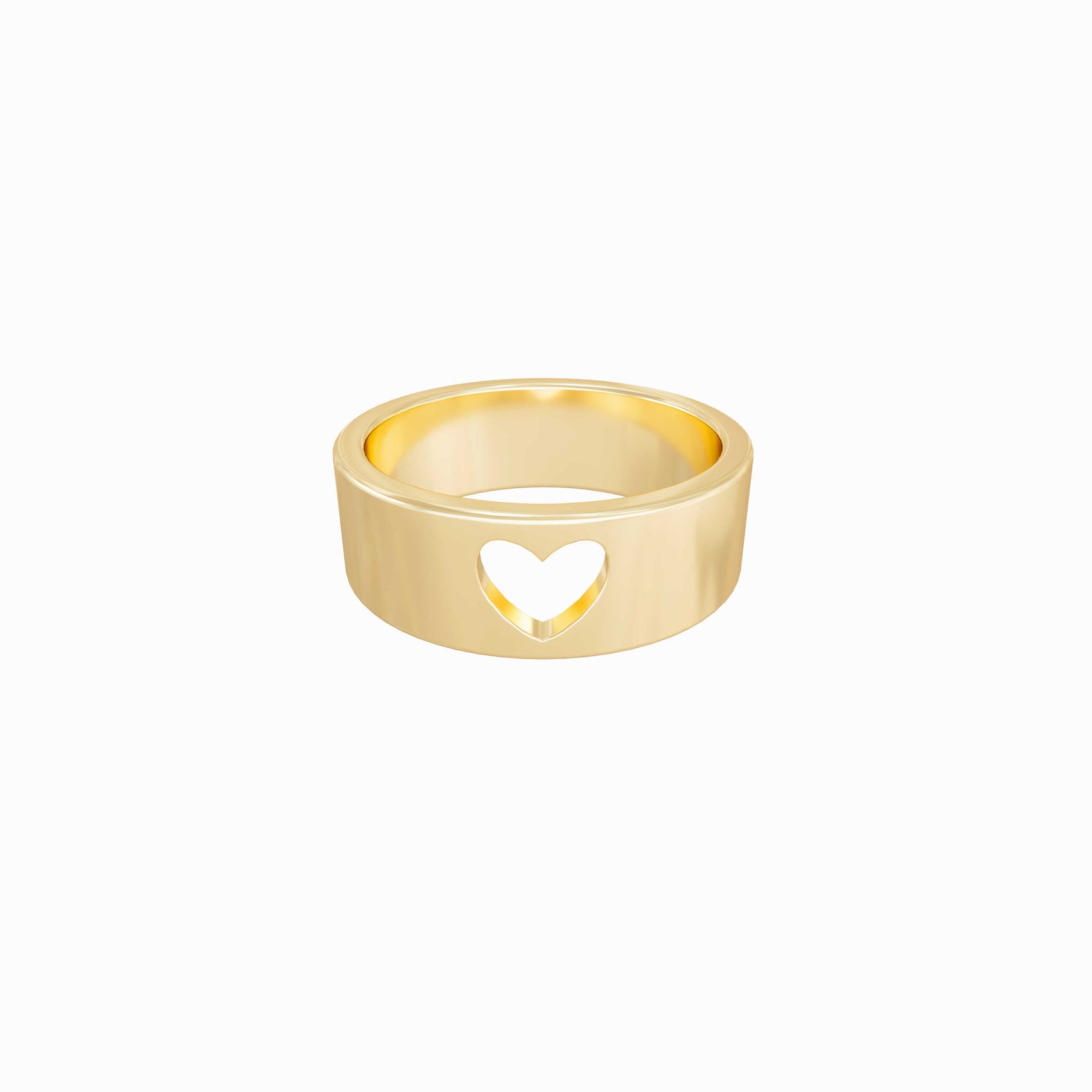 Heart Cut Out Ring 14K Solid Gold
