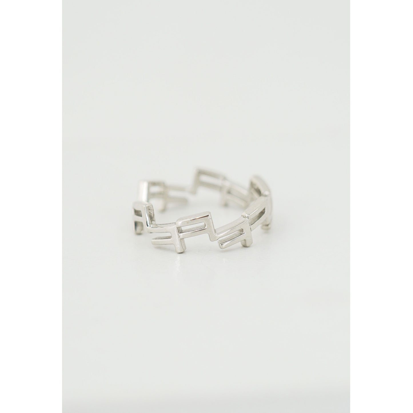 Korean Letter Laugh ㅋㅋㅋㅋ Ring Sterling Silver