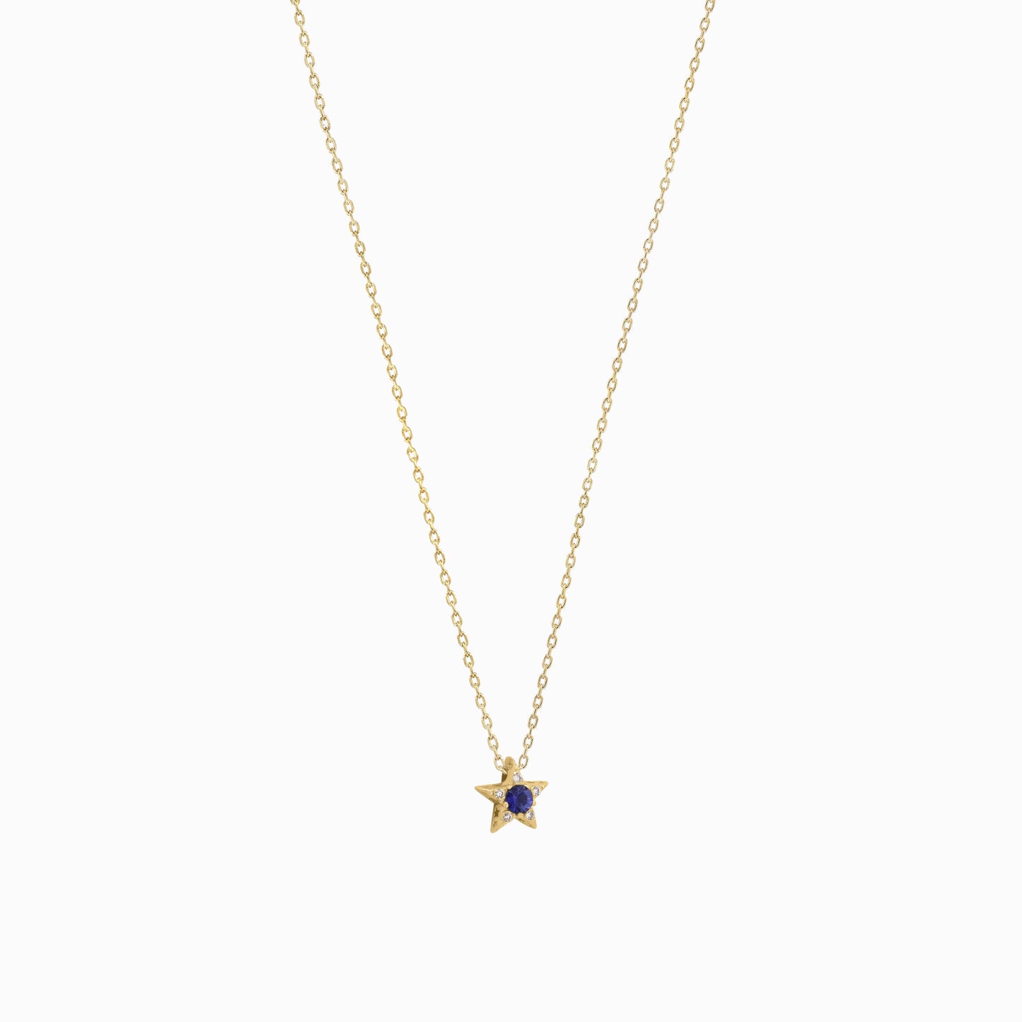Star Birthstone Necklaces Pavé Lab Diamond Necklace 14K Gold