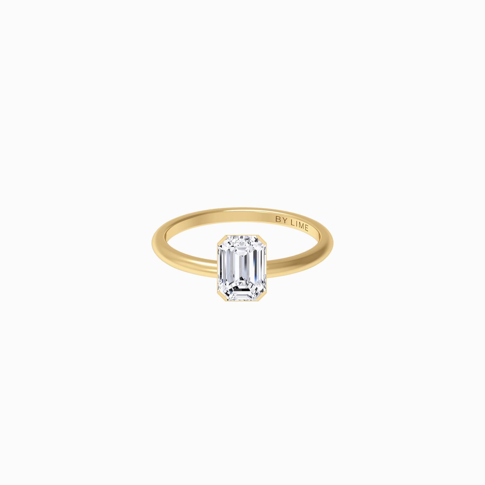Emerald Cut Diamond Ring Gold | WISH