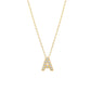 J Initial Letter Pavé Natural Diamond Necklace 14K Solid Gold