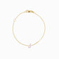 J Initial Letter Enamel Bracelet 14K Solid Gold