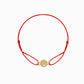 Korean letter Happy Face Cord Bracelet 14K Solid Gold ㅅㅅ