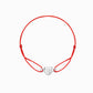 Puffy Heart Initial Letter Charm Cord Bracelet Sterling Silver