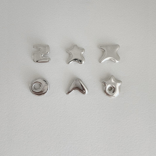 Modern Puffy Bubble Korean Hangul initial pendants by BY L’AIMÉ NEW YORK,  한글이름 목걸이
