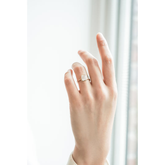 Bezel Emerald Cut Diamond Ring EVER