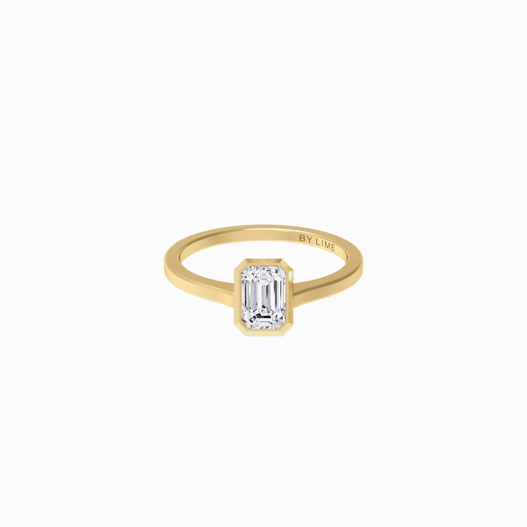 Bezel Emerald Cut Diamond Ring EVER