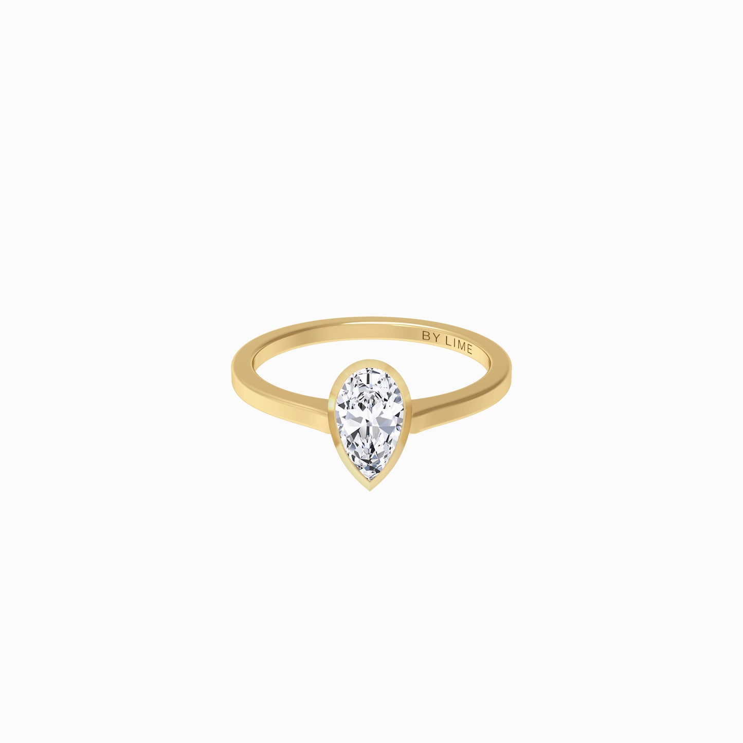 Moissanite Diamond Pear Ever Ring