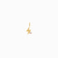 One Pavé Diamond Charm 14K Solid Gold – Heart Star Moon Lightning Bolt