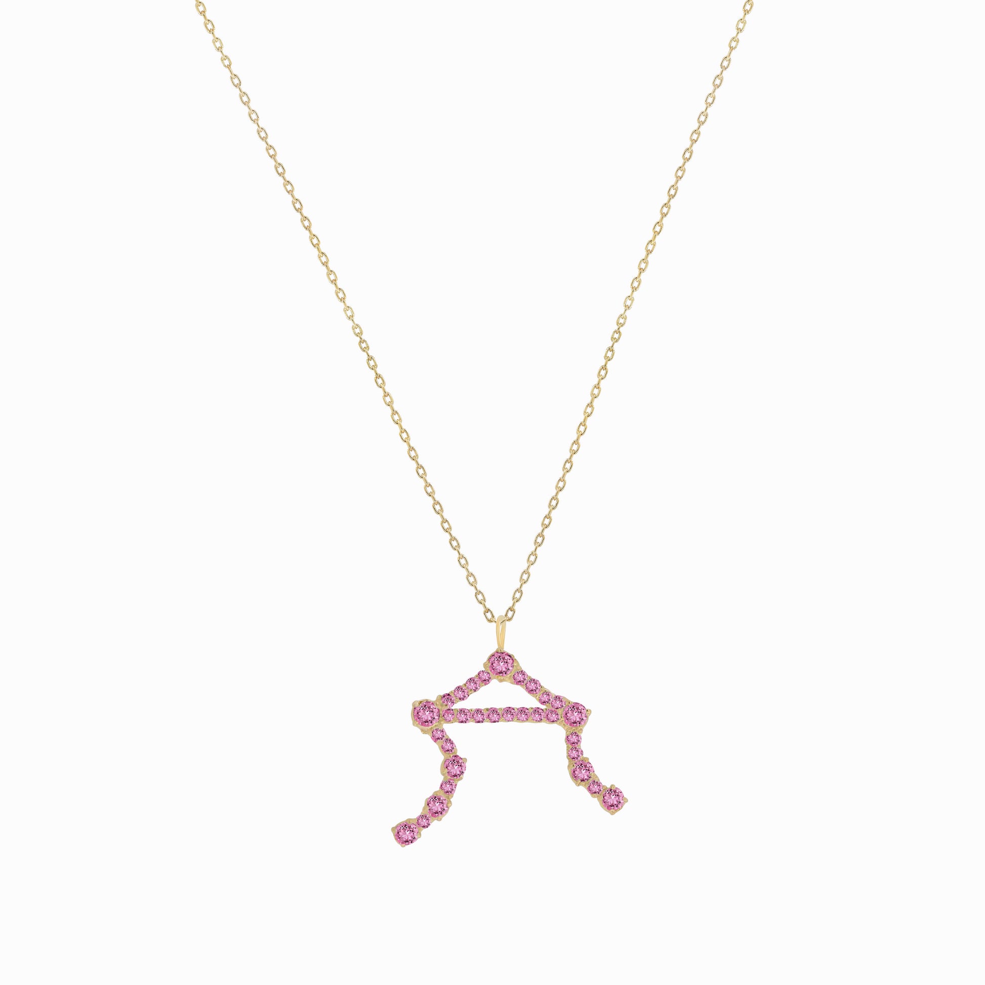 Libra Zodiac Constellation Pavé Natural Diamond Pendant 14k Solid Gold NYC| BY L’AIMÉ NEW YORK