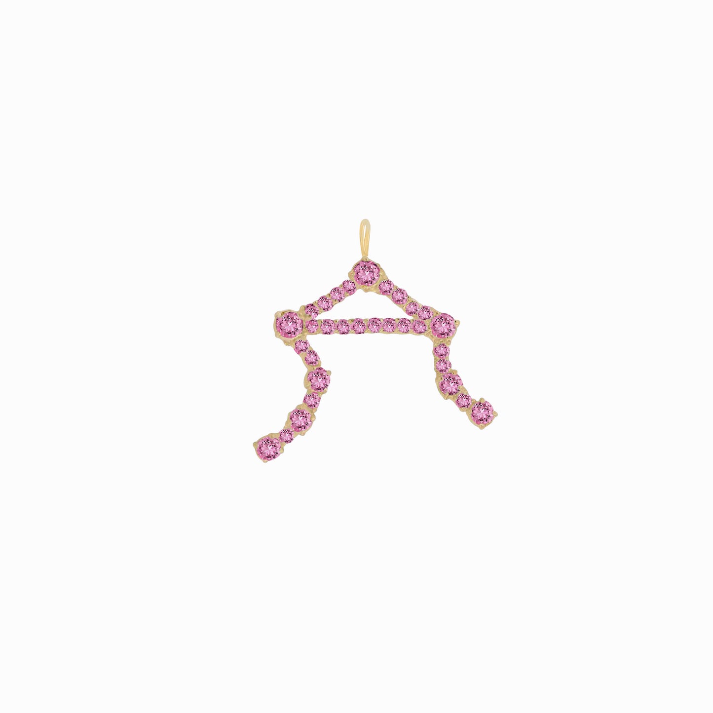 Libra Zodiac Constellation Pavé Natural Diamond Pendant 14k Solid Gold NYC| BY L’AIMÉ NEW YORK