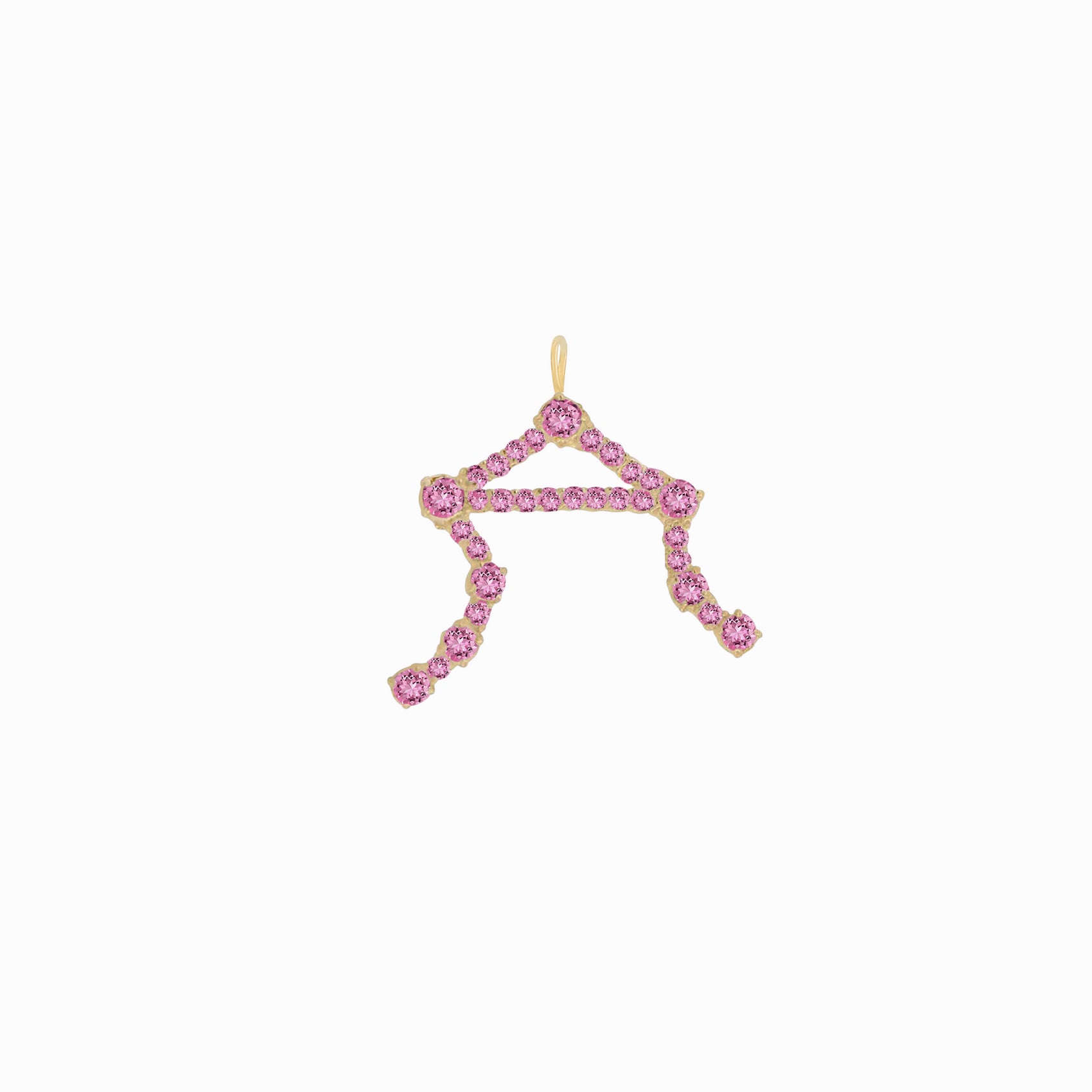 Libra Zodiac Constellation Pavé Natural Diamond Pendant 14k Solid Gold NYC| BY L’AIMÉ NEW YORK