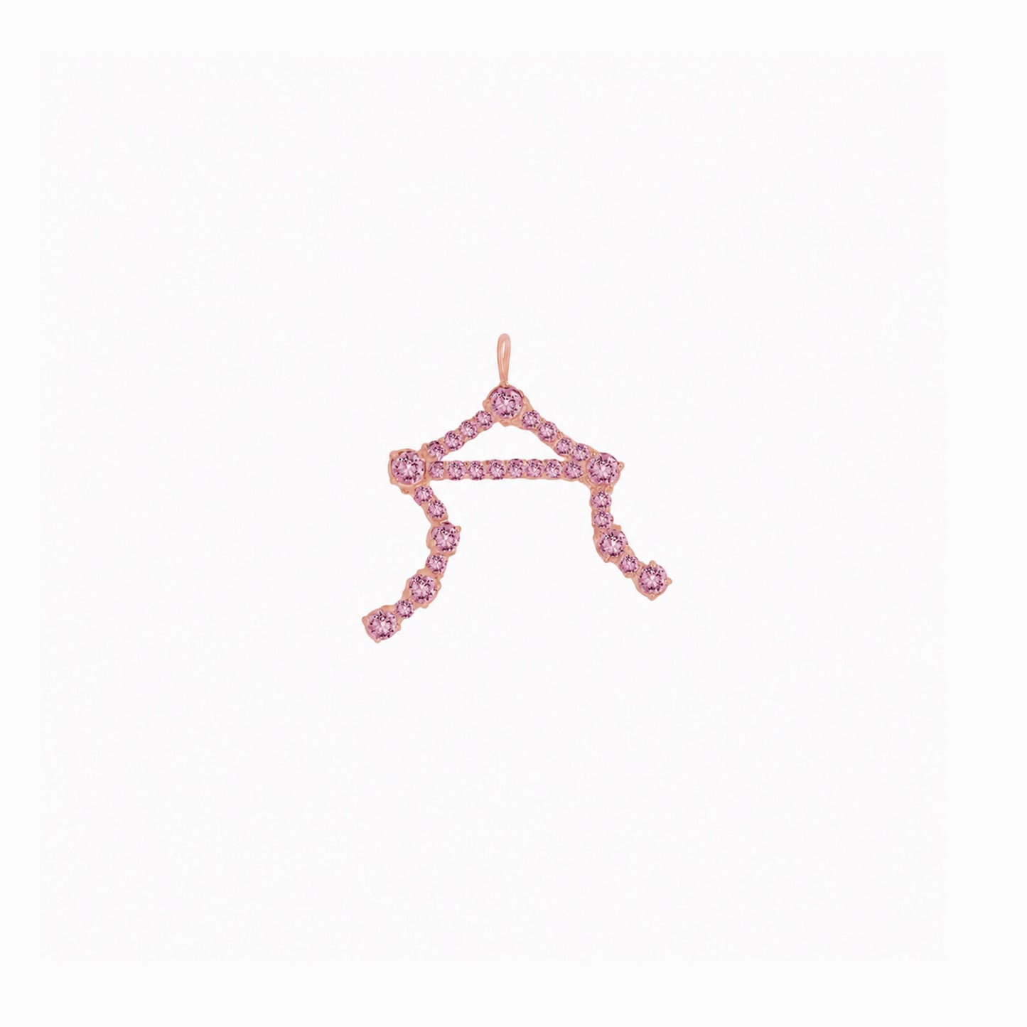 Libra Zodiac Constellation Pavé Natural Diamond Pendant 14k Solid Gold NYC| BY L’AIMÉ NEW YORK