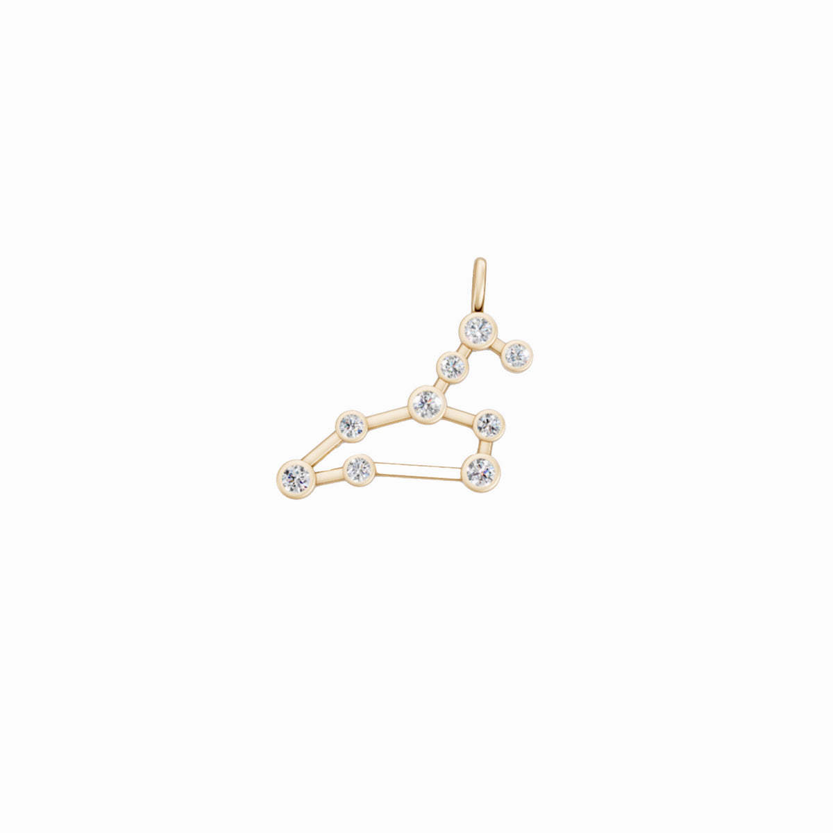 24K Pure Gold Leo Constellation Lab-Grown Diamond Charm