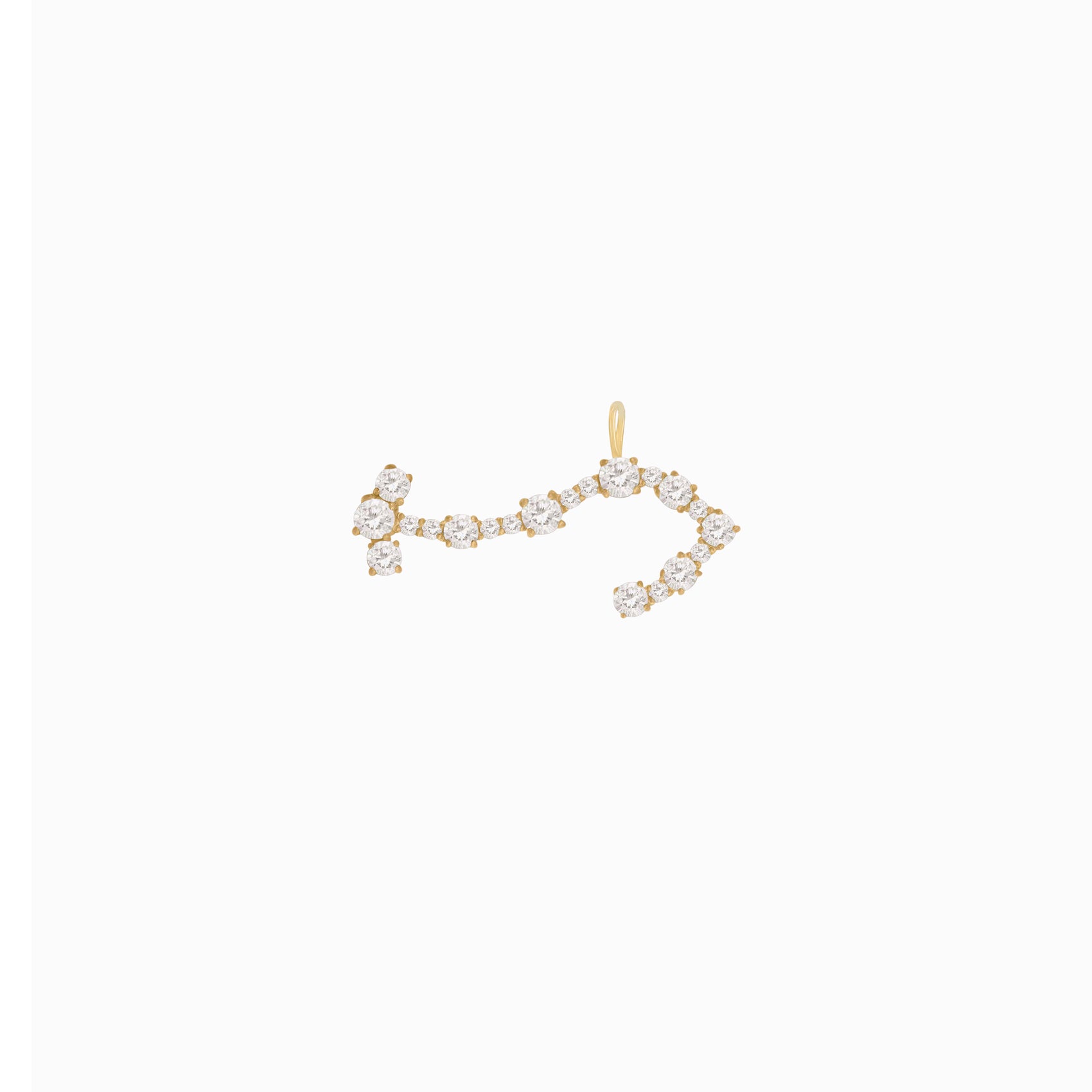 Scorpio Zodiac Constellation Pavé Lab Diamond Pendant 14K Solid Gold