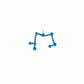 Sagittarius Constellation Pendant 14K Solid Gold Blue Topas Birthstone| BY L’AIMÉ NEW YORK
