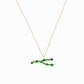 Taurus Zodiac Constellation Pendant 14K Solid Gold Emerald Birthstone