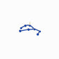 Virgo Constellation Pendant 14K Solid Gold Blue Sapphire Birthstone