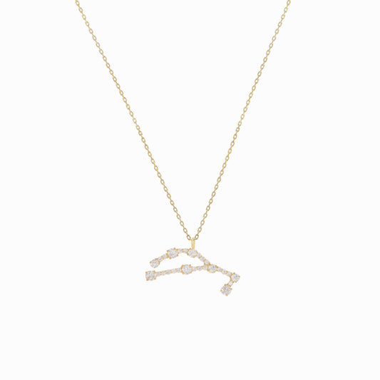 Virgo Zodiac Constellation Pavé Diamond Pendant 14K Solid Gold BY L’AIMÉ NEW YORK