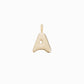 Soft Puffy Initial Letter Charm 14K Solid Gold Collection