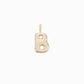 Soft Puffy Initial Letter Charm 14K Solid Gold Collection