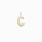 Soft Puffy Initial Letter Charm 14K Solid Gold Collection