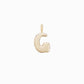 Soft Puffy Initial Letter Charm 14K Solid Gold Collection