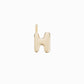 Soft Puffy Initial Letter Charm 14K Solid Gold Collection