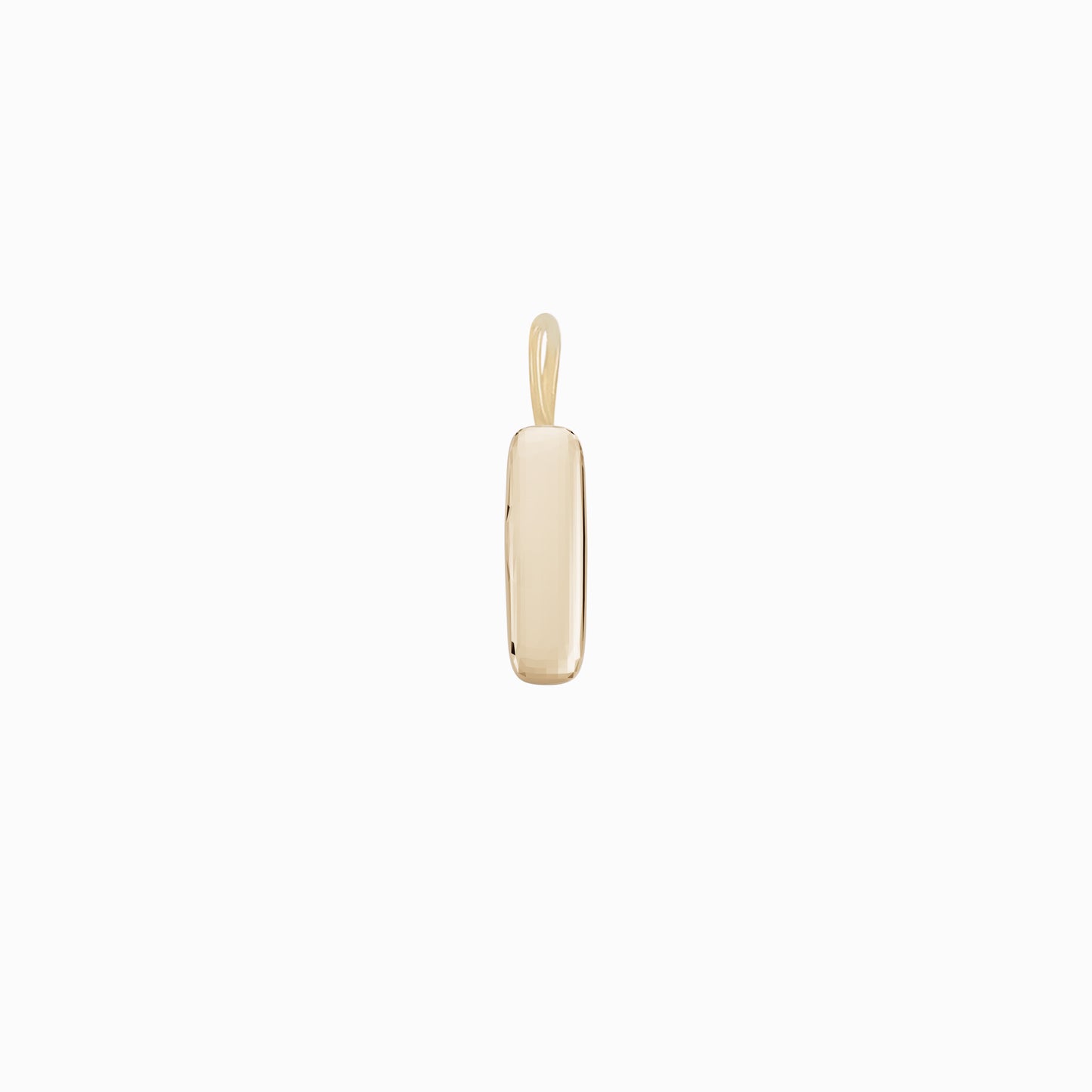 Soft Puffy Initial Letter Charm 14K Solid Gold Collection