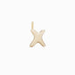 Soft Puffy Initial Letter Charm 14K Solid Gold Collection